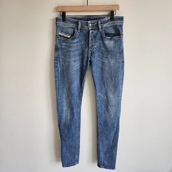 Diesel Men's Medium Wash Sleenker-X Slim Skinny Jeans 30W 32L - Picture 3 of 16